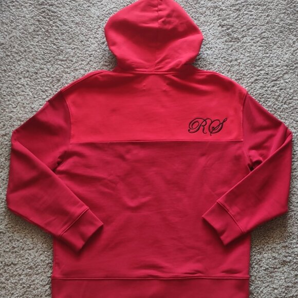 Raf Simons X Fred Perry Hoodie Men's Size 38 Medium Red Colorblock Embroidery - Picture 11 of 16